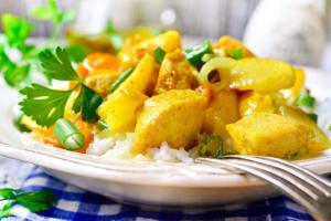 Calvados Curry Hähnchen