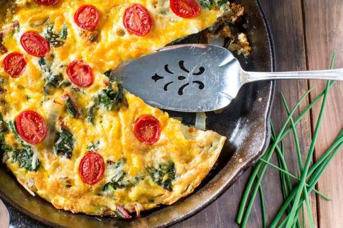 Spinat-Tomaten-Frittata