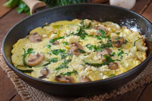 Zucchini Pilz Frittata