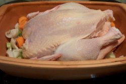 Hähnchen aus dem Römertopf - Vorbereitung