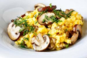Pilz-Hirsotto vegan